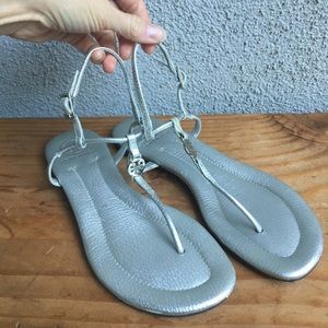 Tory Burch Emmy sandals silver